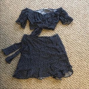 SOLD Hollister Two Piece Polka Dot skirt Set
